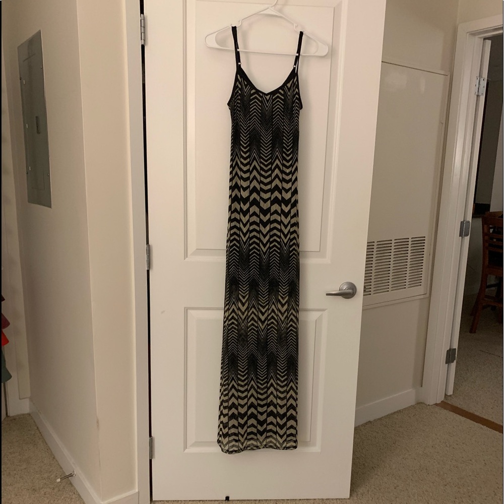 Black & Tan Maxi Dress